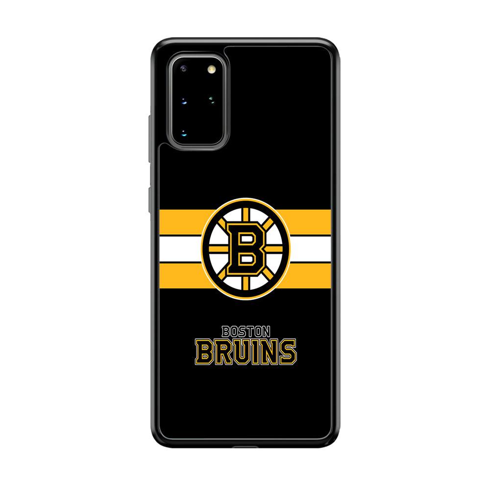 Boston Bruins Light in The Darkness Samsung Galaxy S20 Plus Case-Rubber Black (2D Case)-Oxvistore