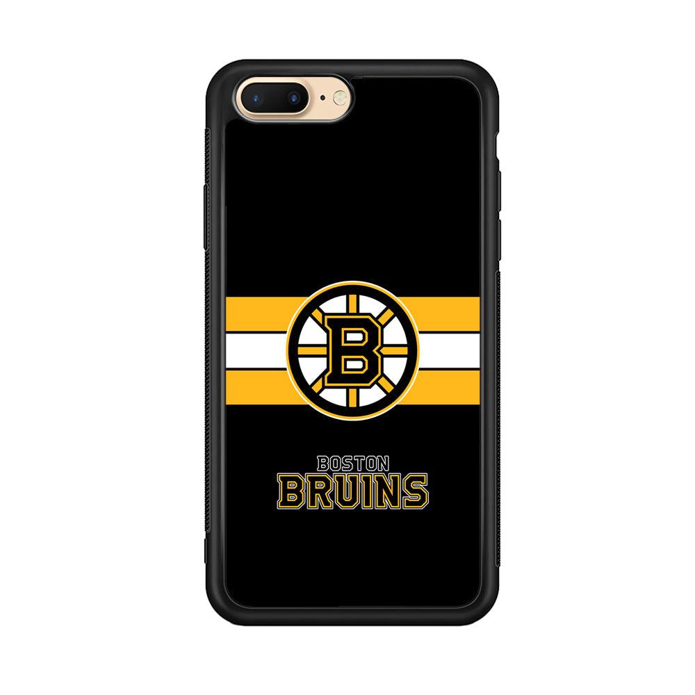 Boston Bruins Light in The Darkness iPhone 7 Plus Case-Rubber Black (2D Case)-Oxvistore
