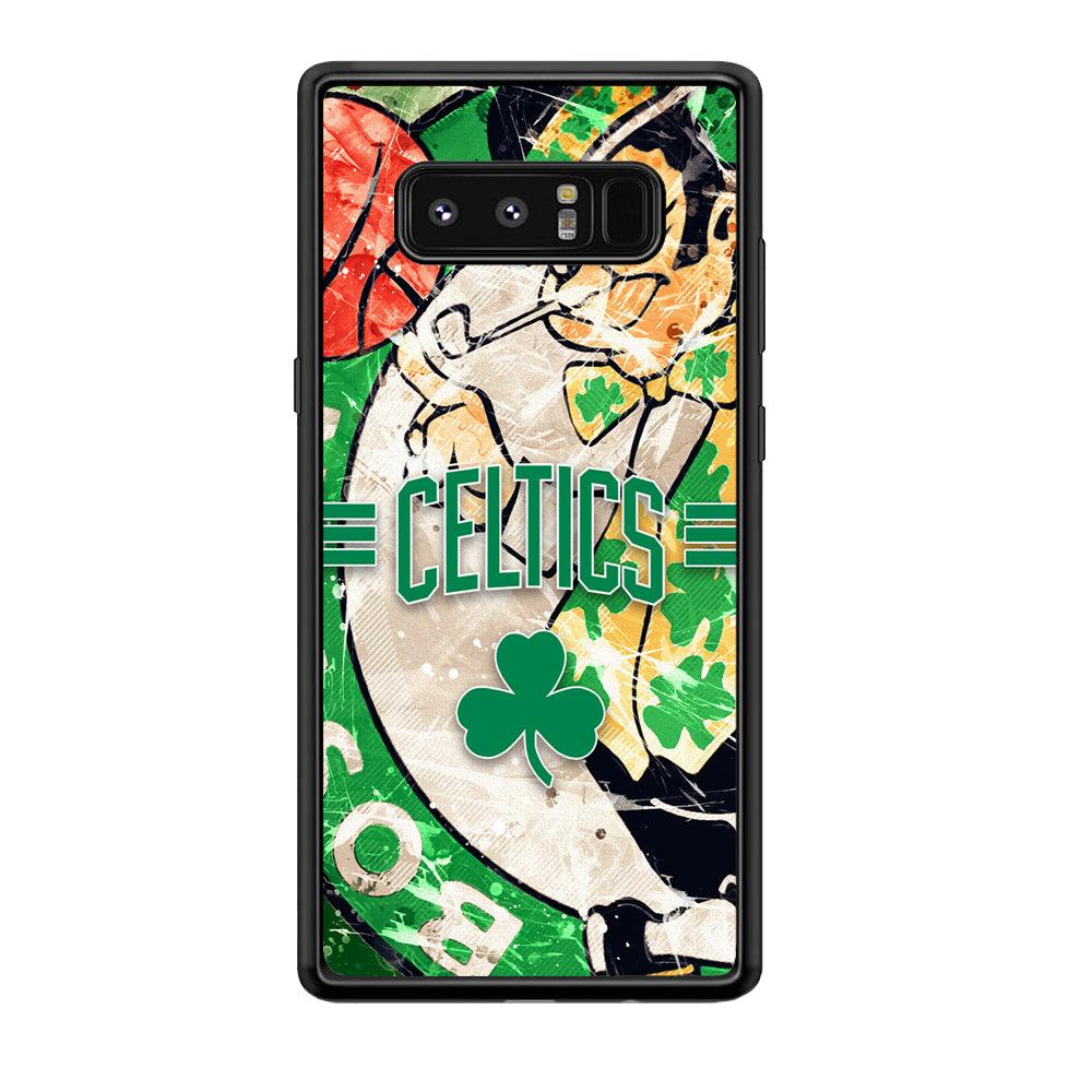 Boston Celtics Game Never End Samsung Galaxy Note 8 Case-Rubber Black (2D Case)-Oxvistore