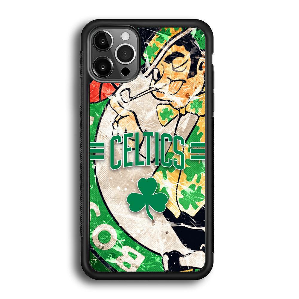 Boston Celtics Game Never End iPhone 12 Pro Max Case-Rubber Black (2D Case)-Oxvistore