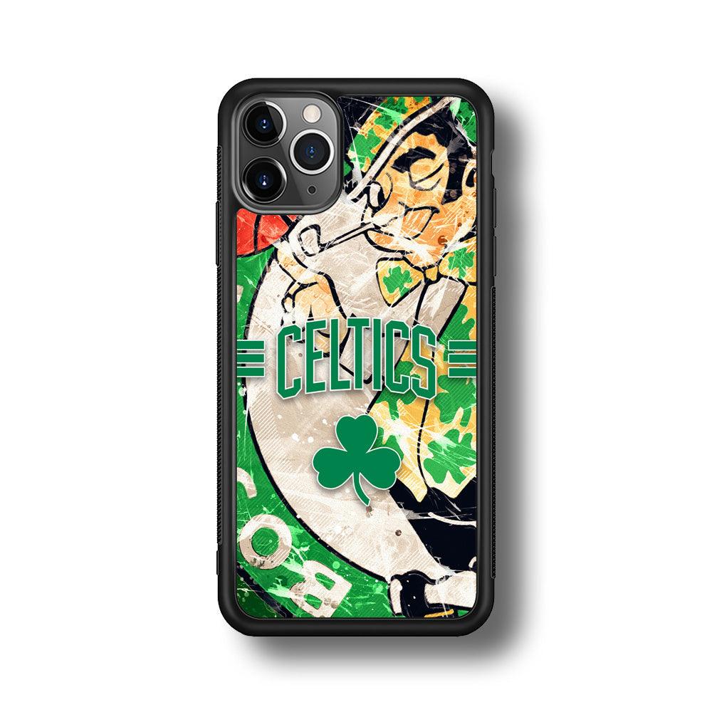 Boston Celtics Game Never End iPhone 11 Pro Case-Rubber Black (2D Case)-Oxvistore