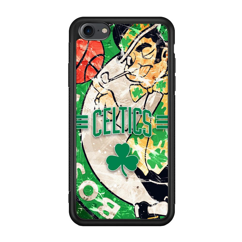 Boston Celtics Game Never End iPhone 8 Case-Rubber Black (2D Case)-Oxvistore