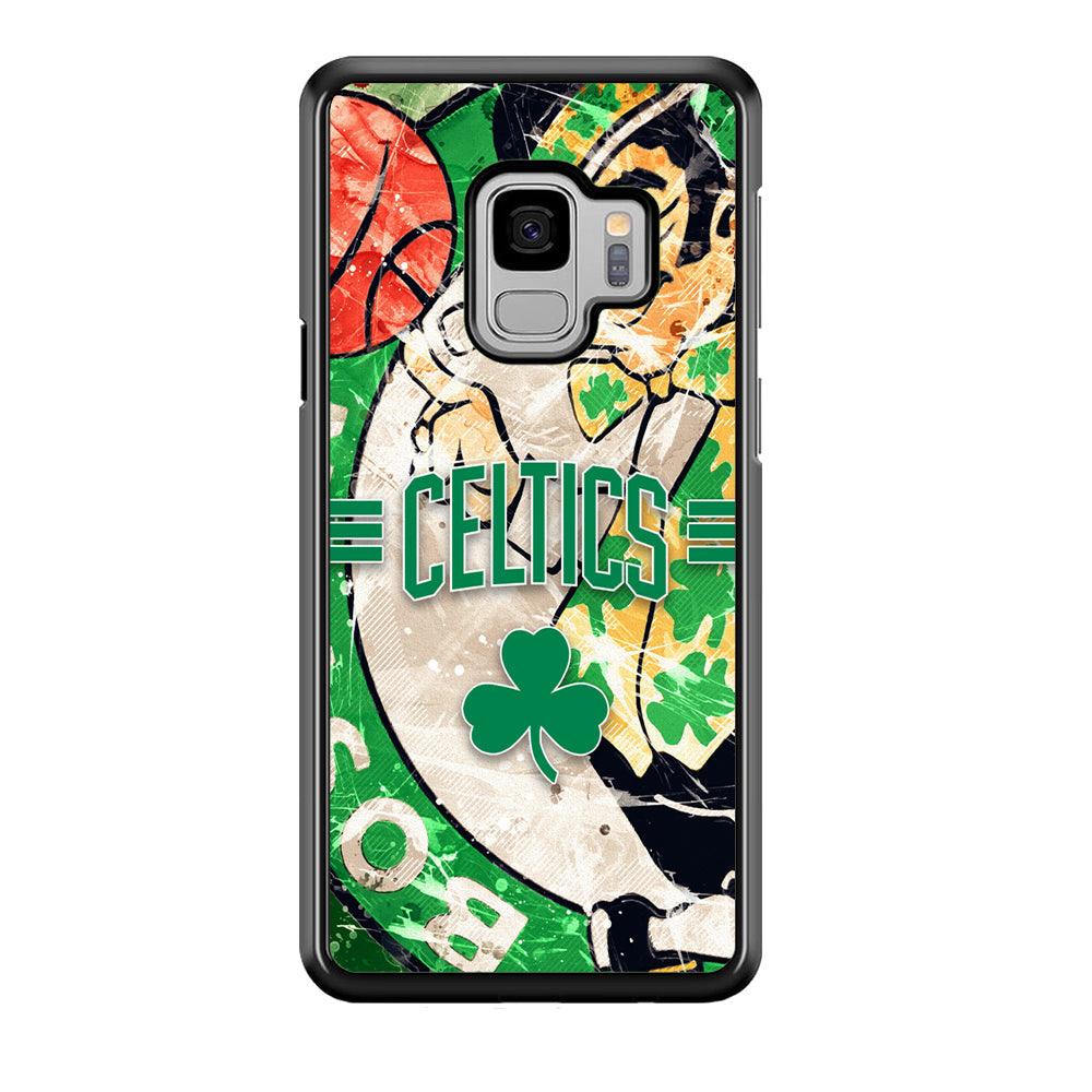 Boston Celtics Game Never End Samsung Galaxy S9 Case-Rubber Black (2D Case)-Oxvistore