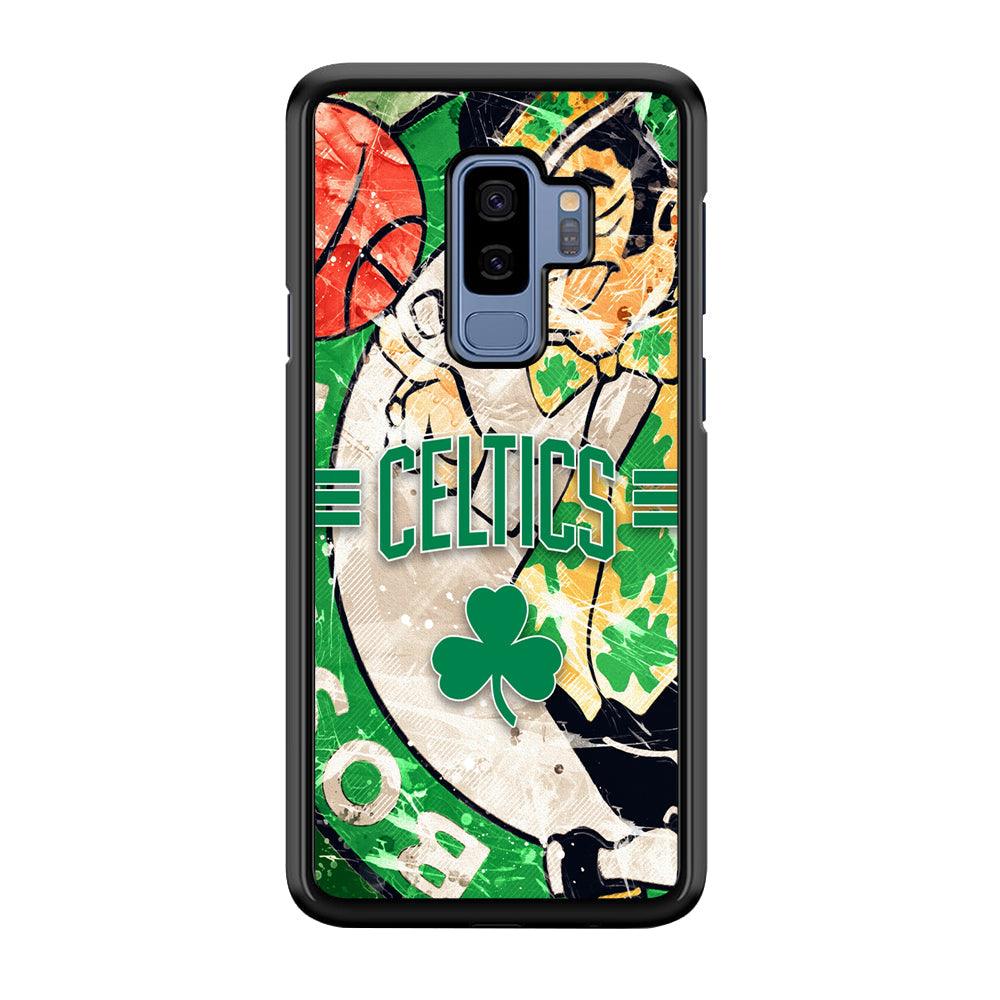 Boston Celtics Game Never End Samsung Galaxy S9 Plus Case-Rubber Black (2D Case)-Oxvistore