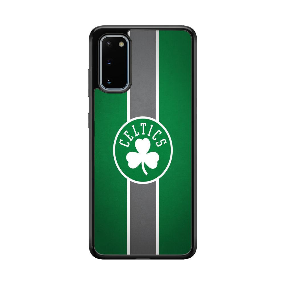 Boston Celtics Move On and Grow Samsung Galaxy S20 Case-Rubber Black (2D Case)-Oxvistore