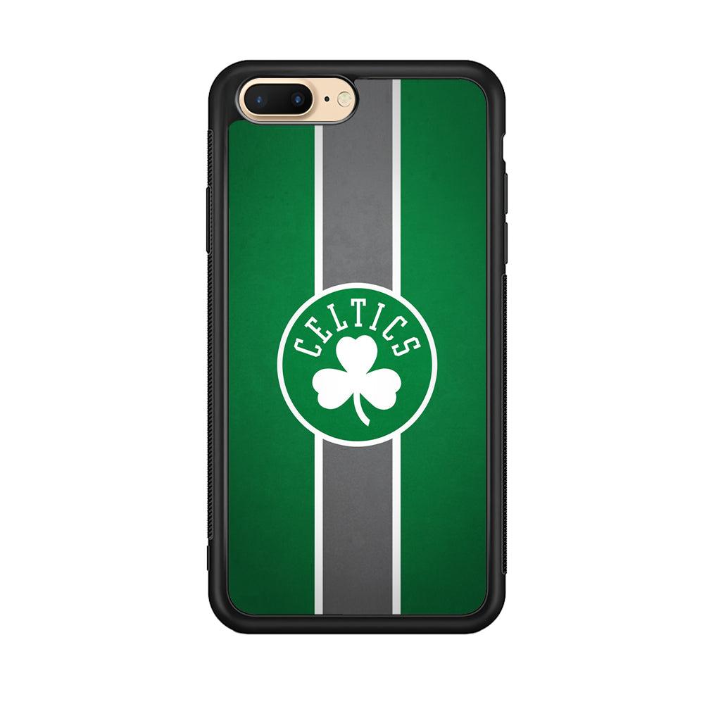 Boston Celtics Move On and Grow iPhone 8 Plus Case-Rubber Black (2D Case)-Oxvistore