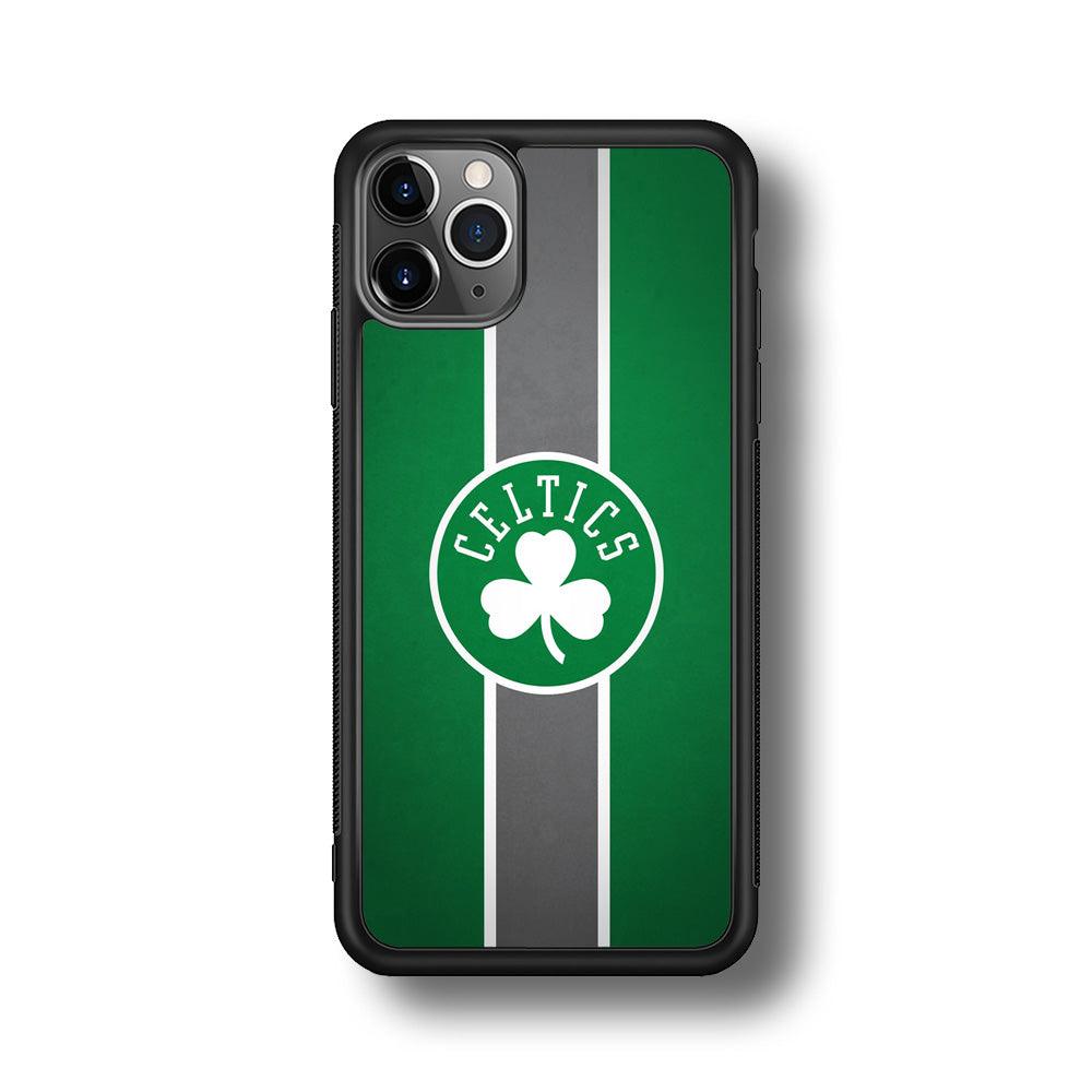 Boston Celtics Move On and Grow iPhone 11 Pro Case-Rubber Black (2D Case)-Oxvistore