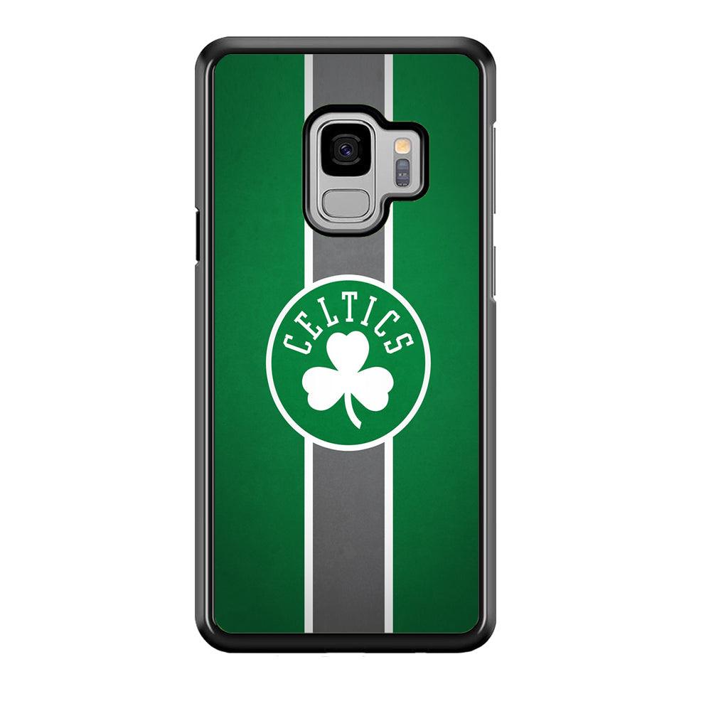 Boston Celtics Move On and Grow Samsung Galaxy S9 Case-Rubber Black (2D Case)-Oxvistore