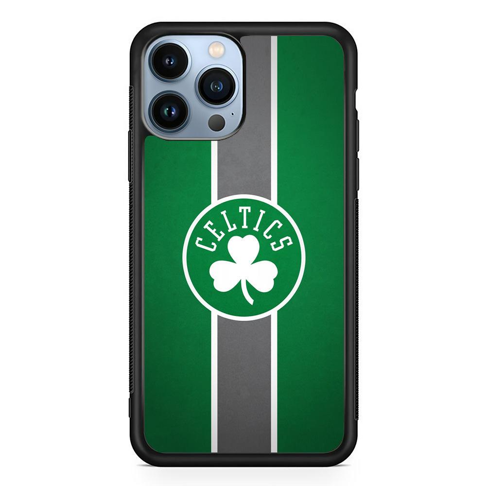 Boston Celtics Move On and Grow iPhone 14 Pro Max Case-Rubber Black (2D Case)-Oxvistore