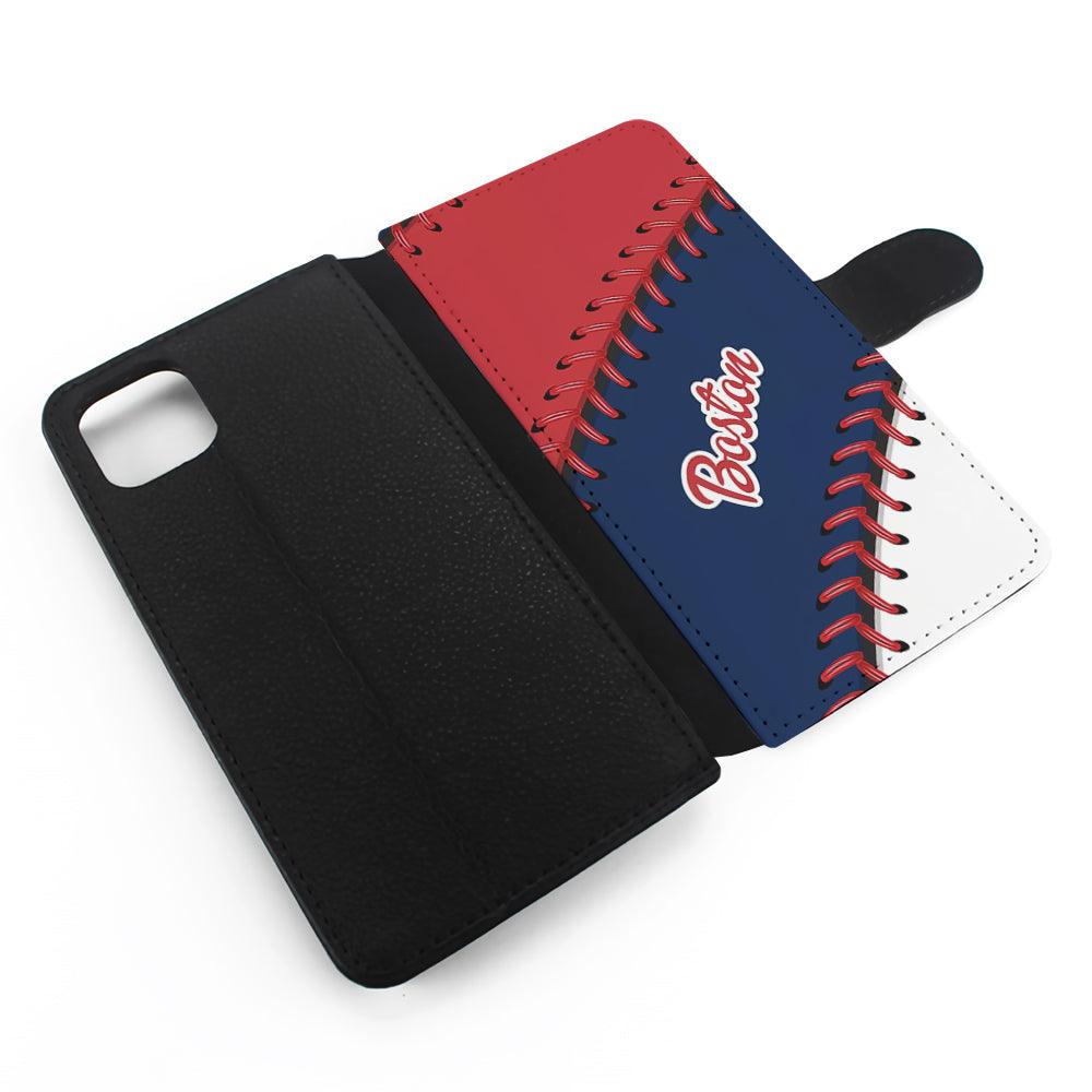 Boston Red Sox Ball Flip Wallet Phone Case-Oxvistore