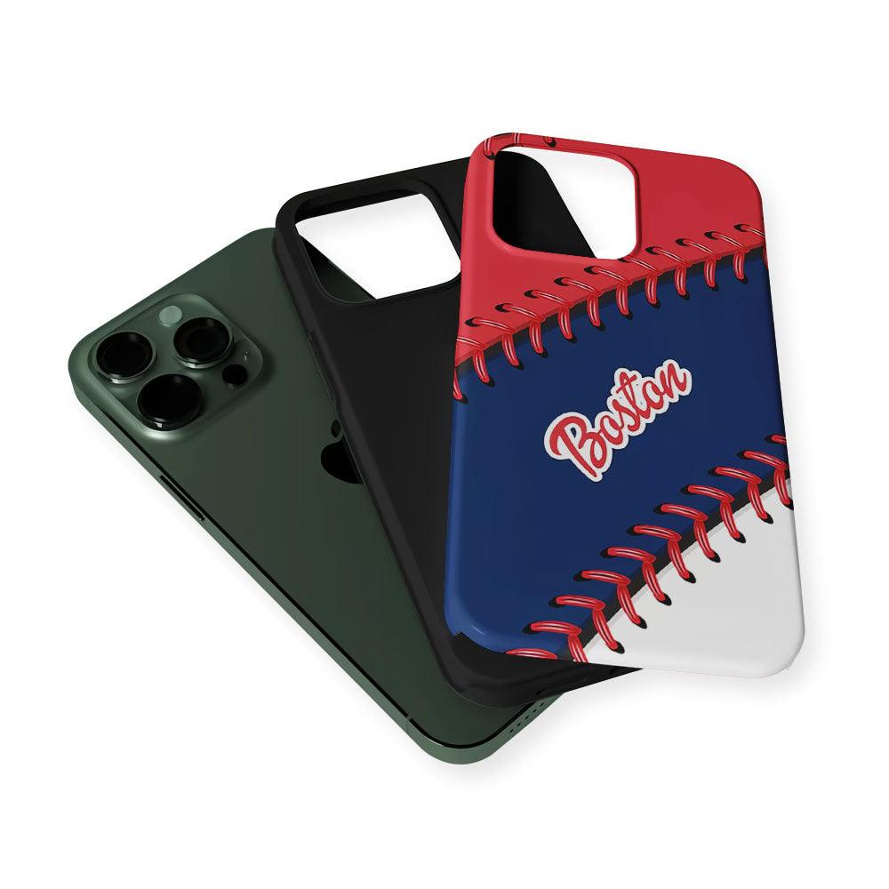 Boston Red Sox Ball 2 in 1 Tough Phone Case-Oxvistore