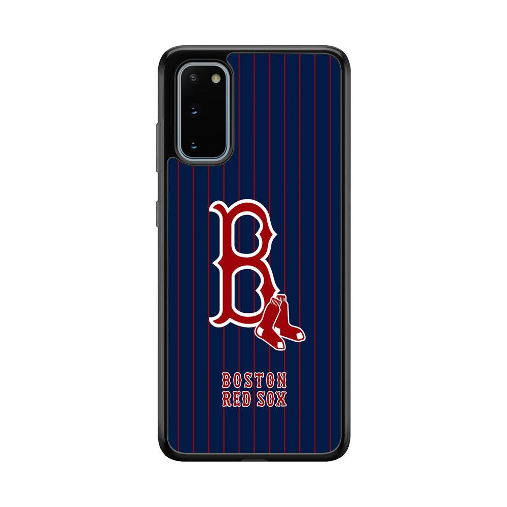 Boston Red Sox Bold and Firm Samsung Galaxy S20 Case-Rubber Black (2D Case)-Oxvistore