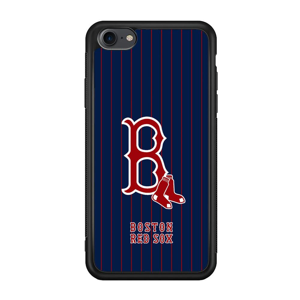 Boston Red Sox Bold and Firm iPhone 8 Case-Rubber Black (2D Case)-Oxvistore