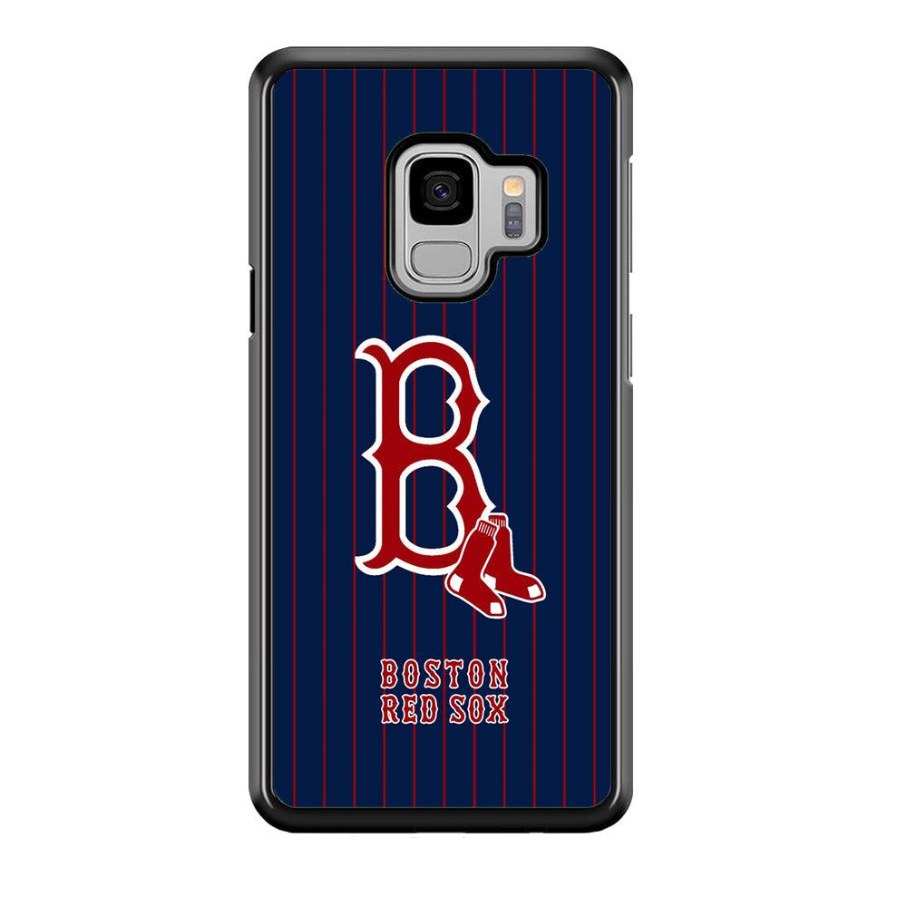 Boston Red Sox Bold and Firm Samsung Galaxy S9 Case-Rubber Black (2D Case)-Oxvistore