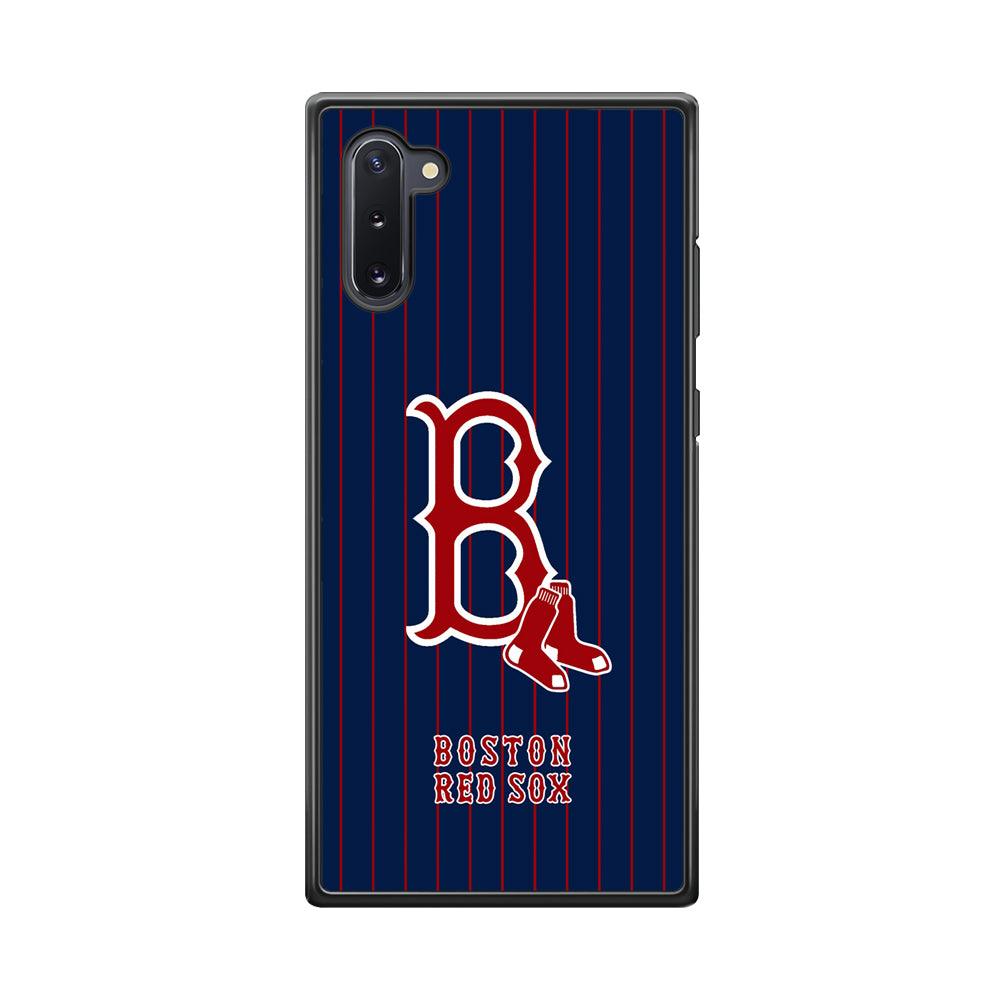 Boston Red Sox Bold and Firm Samsung Galaxy Note 10 Case-Rubber Black (2D Case)-Oxvistore