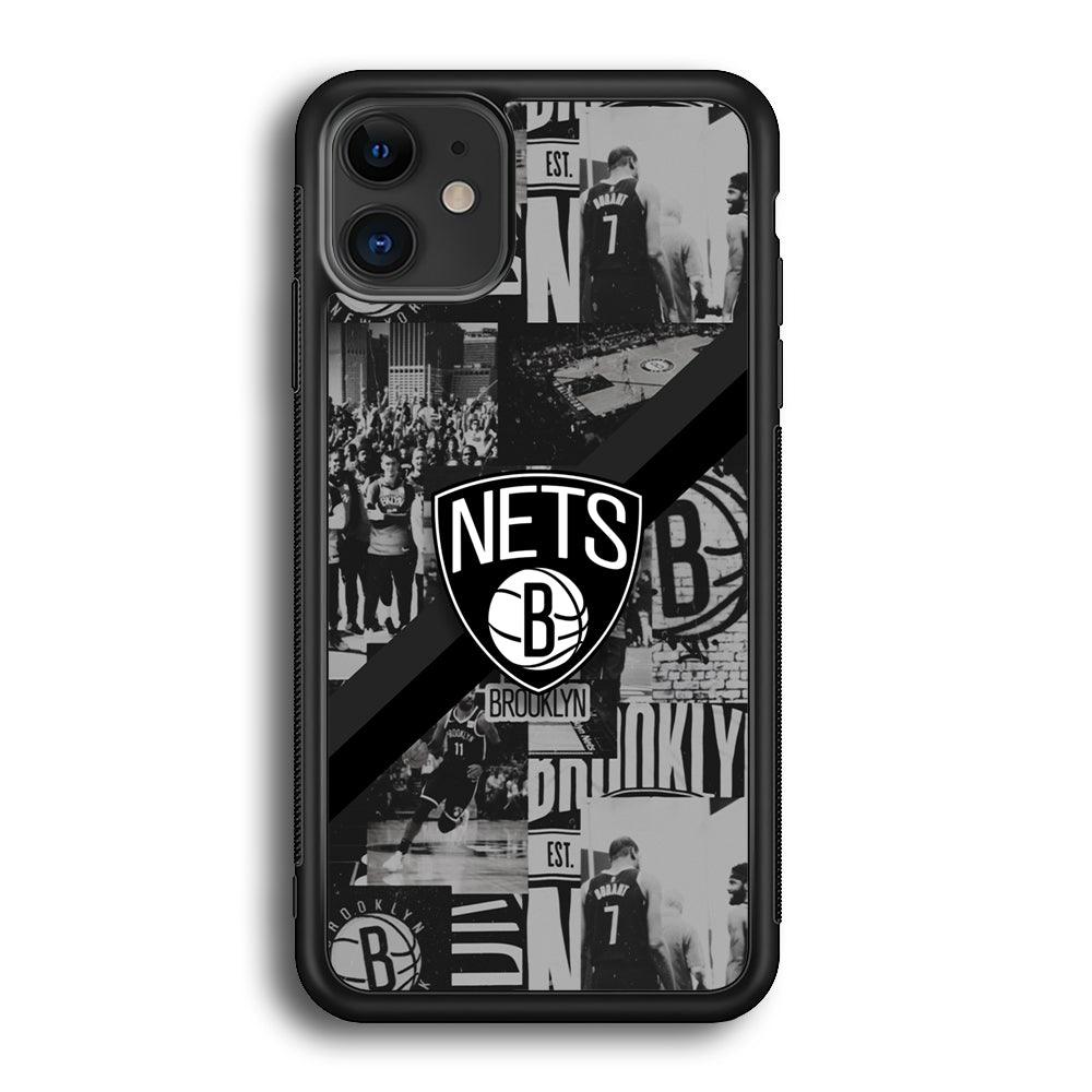 Brooklyn Nets Collage of The Journey iPhone 12 Case-Rubber Black (2D Case)-Oxvistore