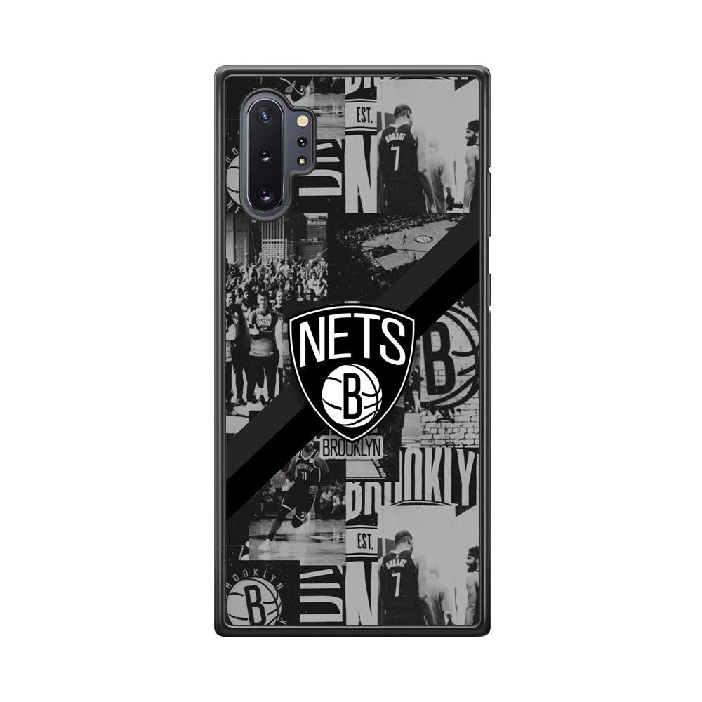 Brooklyn Nets Collage of The Journey Samsung Galaxy Note 10 Plus Case-Rubber Black (2D Case)-Oxvistore