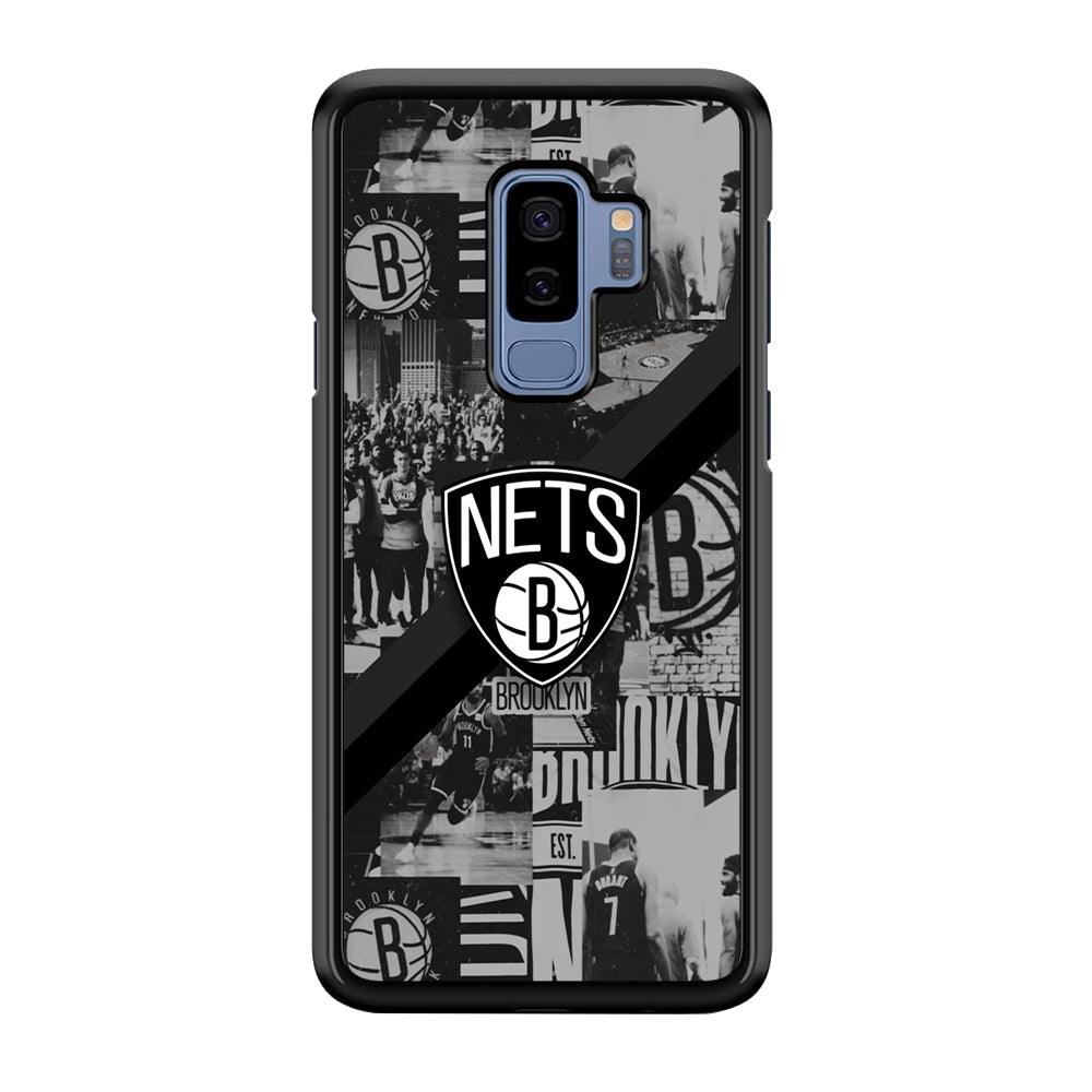Brooklyn Nets Collage of The Journey Samsung Galaxy S9 Plus Case-Rubber Black (2D Case)-Oxvistore