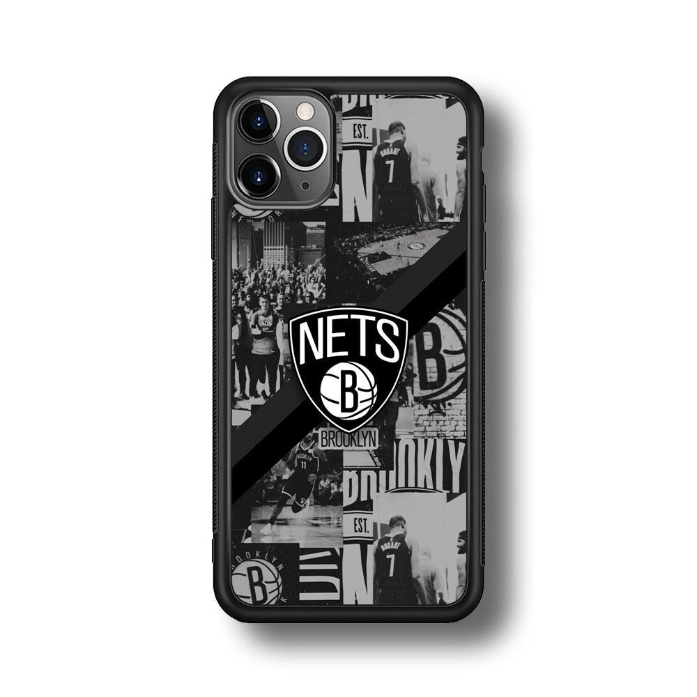 Brooklyn Nets Collage of The Journey iPhone 11 Pro Max Case-Rubber Black (2D Case)-Oxvistore