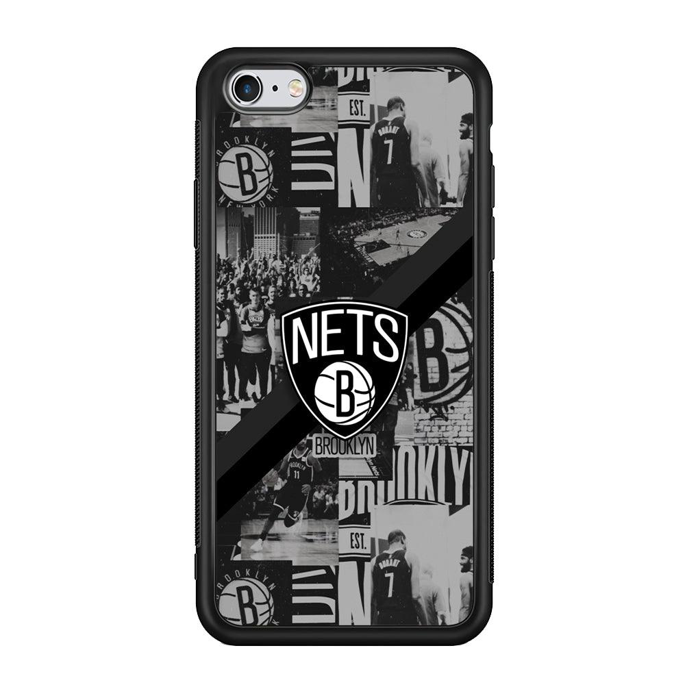 Brooklyn Nets Collage of The Journey iPhone 6 Plus | 6s Plus Case-Rubber Black (2D Case)-Oxvistore