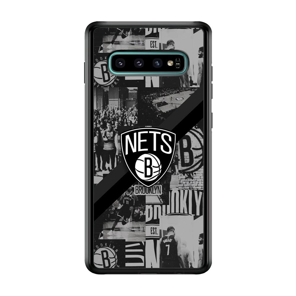 Brooklyn Nets Collage of The Journey Samsung Galaxy S10 Plus Case-Rubber Black (2D Case)-Oxvistore