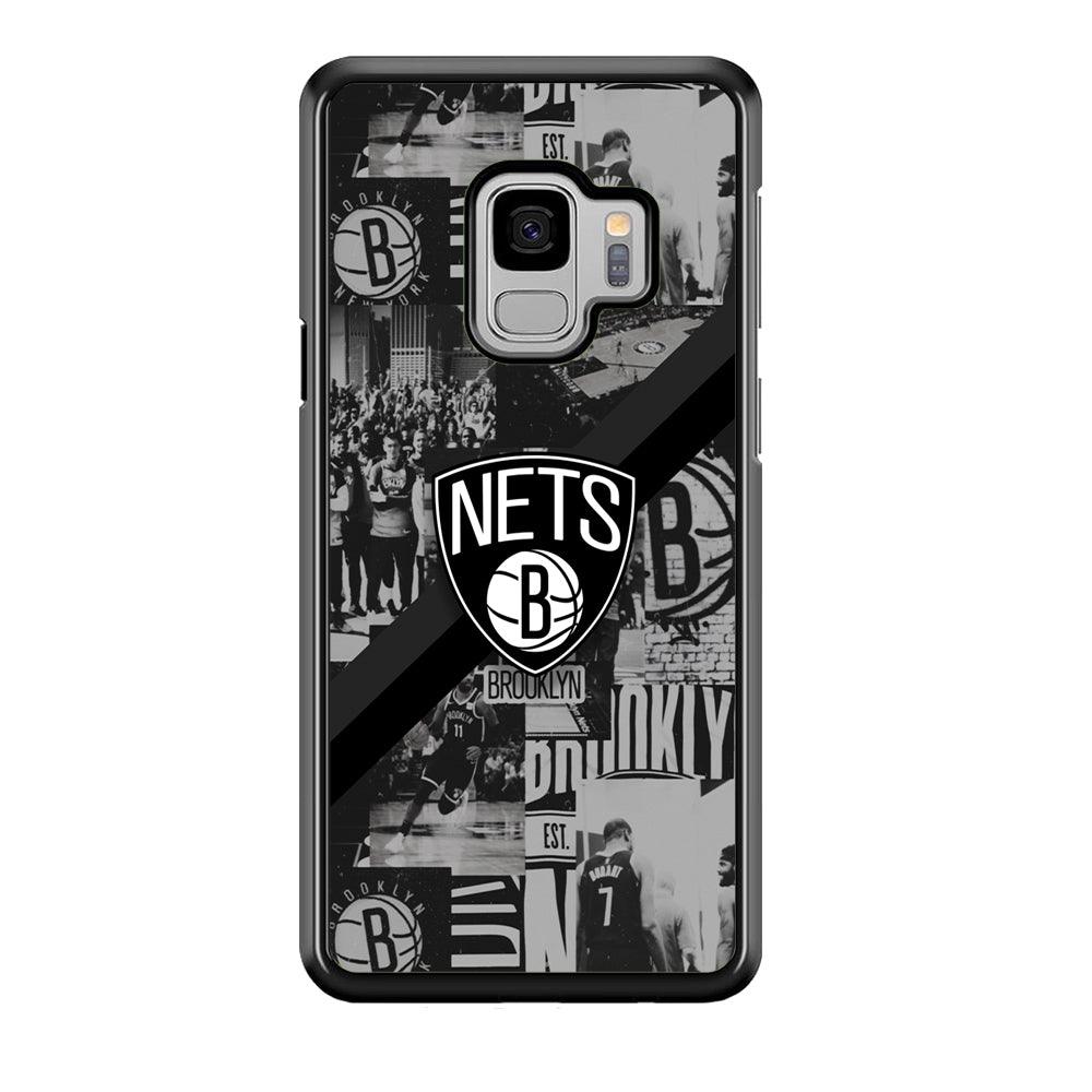 Brooklyn Nets Collage of The Journey Samsung Galaxy S9 Case-Rubber Black (2D Case)-Oxvistore