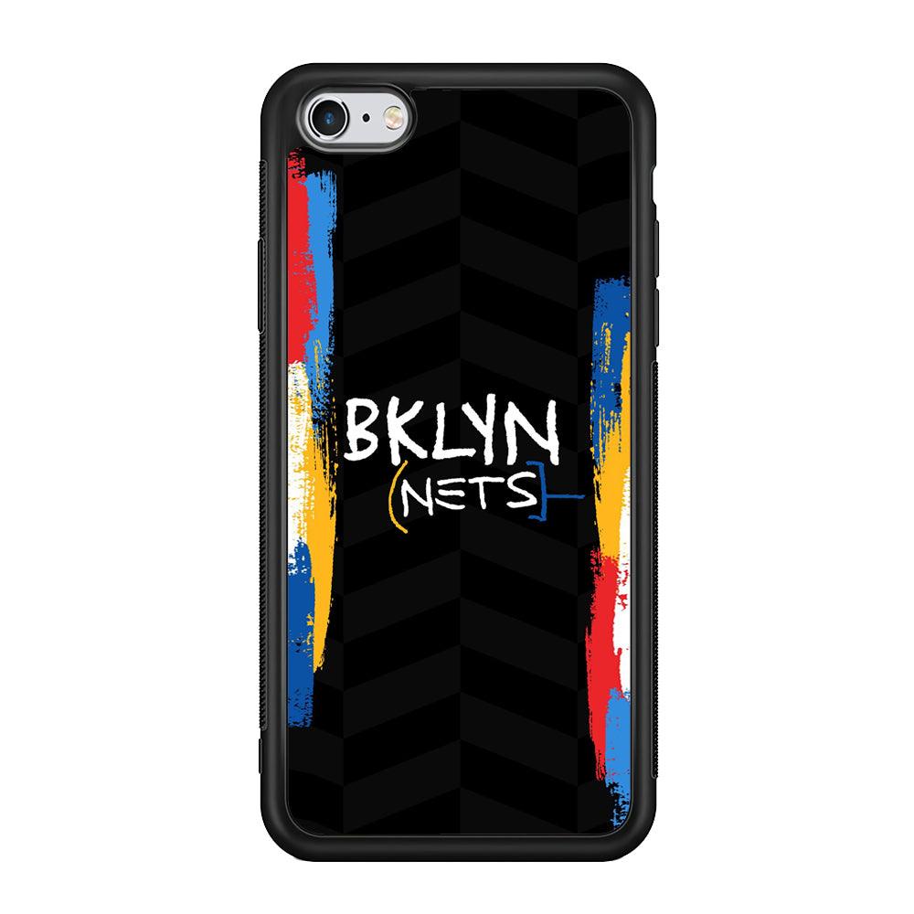 Brooklyn Nets Color Spray Jersey iPhone 6 Plus | 6s Plus Case-Rubber Black (2D Case)-Oxvistore