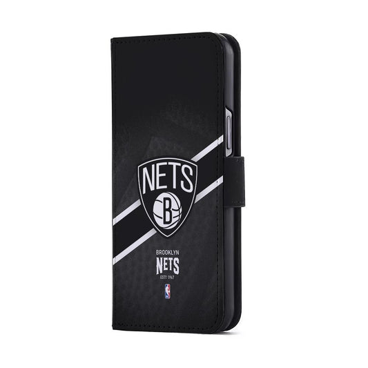 Brooklyn Nets Logo Flip Wallet Phone Case-Oxvistore
