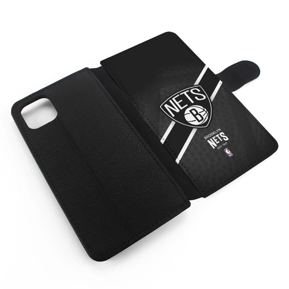 Brooklyn Nets Logo Flip Wallet Phone Case-Oxvistore
