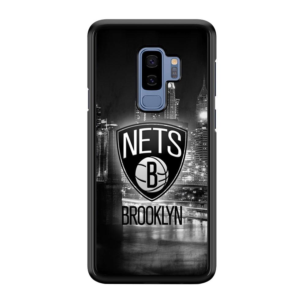 Brooklyn Nets Night Town Samsung Galaxy S9 Plus Case-Rubber Black (2D Case)-Oxvistore