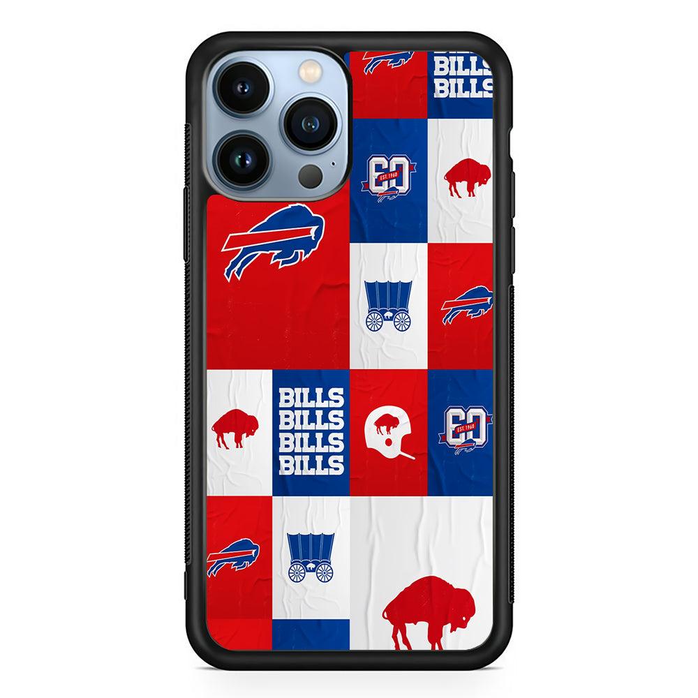 Buffalo Bills Collage 2D Rubber Phone Case-Black-Oxvistore