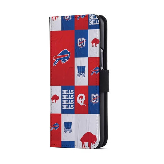 Buffalo Bills Collage Flip Wallet Phone Case-Oxvistore