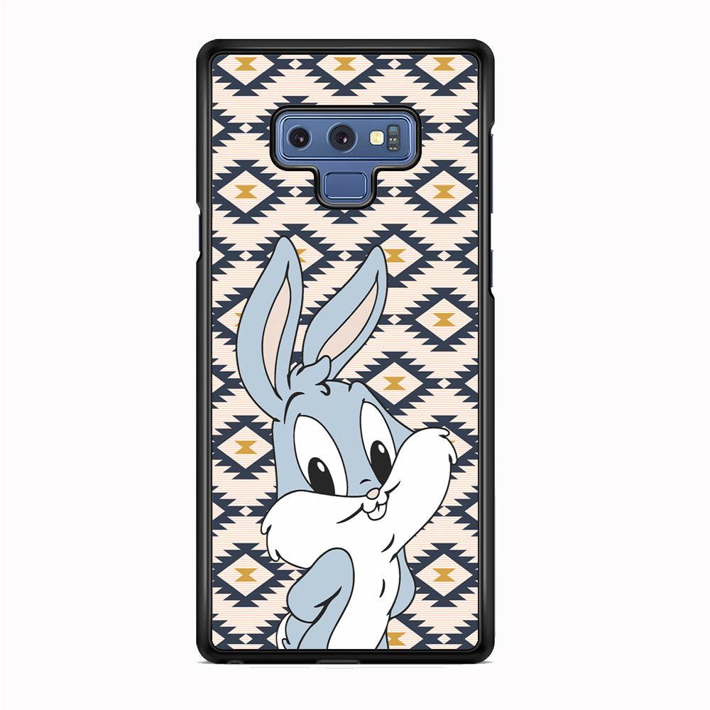 Bug Bunny Kid Plain Smile Samsung Galaxy Note 9 Case-Rubber Black (2D Case)-Oxvistore
