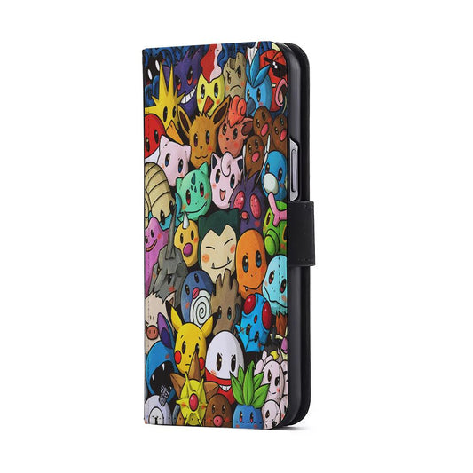 Bunch of Cute Pokemon Flip Wallet Phone Case-Oxvistore