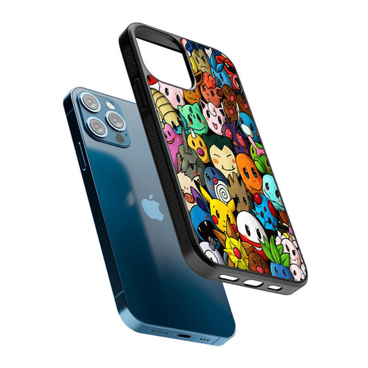 Bunch of Cute Pokemon 2D Rubber Phone Case-Oxvistore