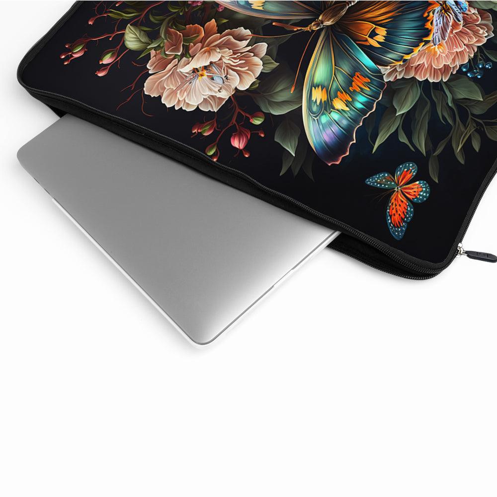 Butterfly On Flower Colorful Laptop Sleeve Protective Cover-Oxvistore