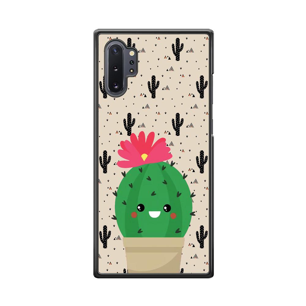 Cactus Tiny Pot Samsung Galaxy Note 10 Plus Case-Rubber Black (2D Case)-Oxvistore