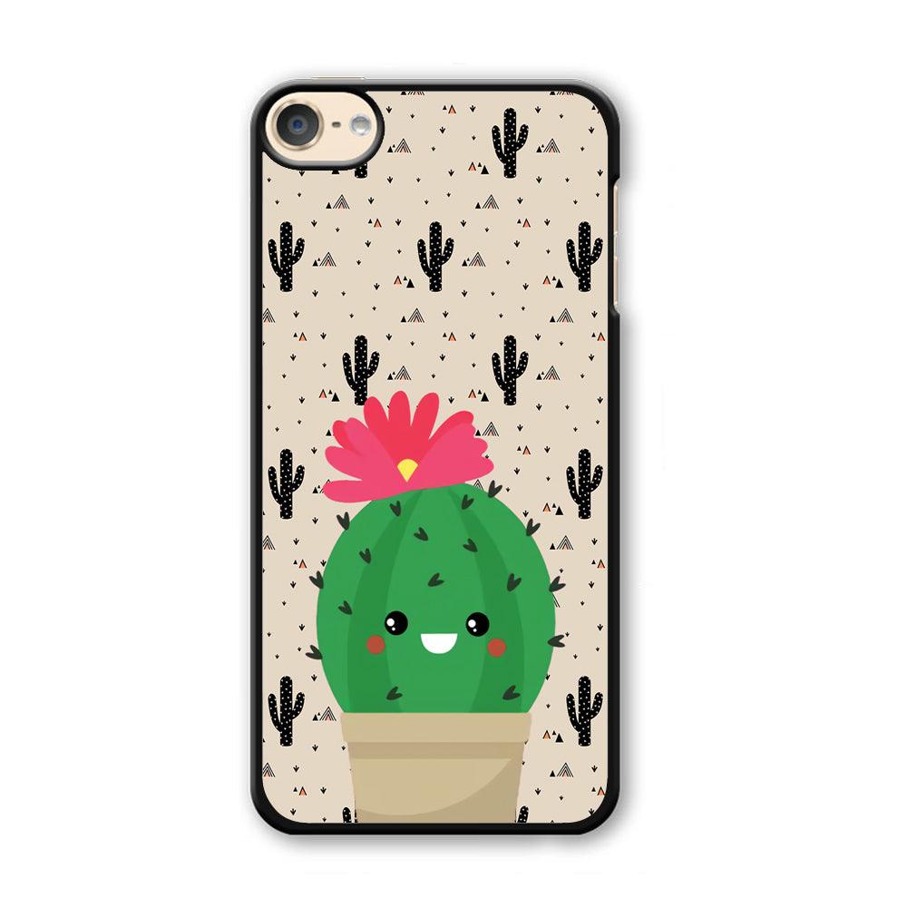 Cactus Tiny Pot iPod Touch 6 Case-Plastic White (2D Case)-Oxvistore