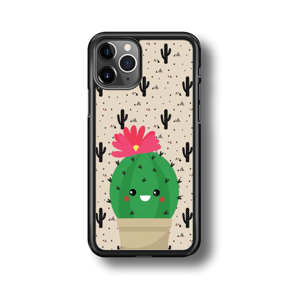 Cactus Tiny Pot iPhone 11 Pro Max Case-Rubber Black (2D Case)-Oxvistore