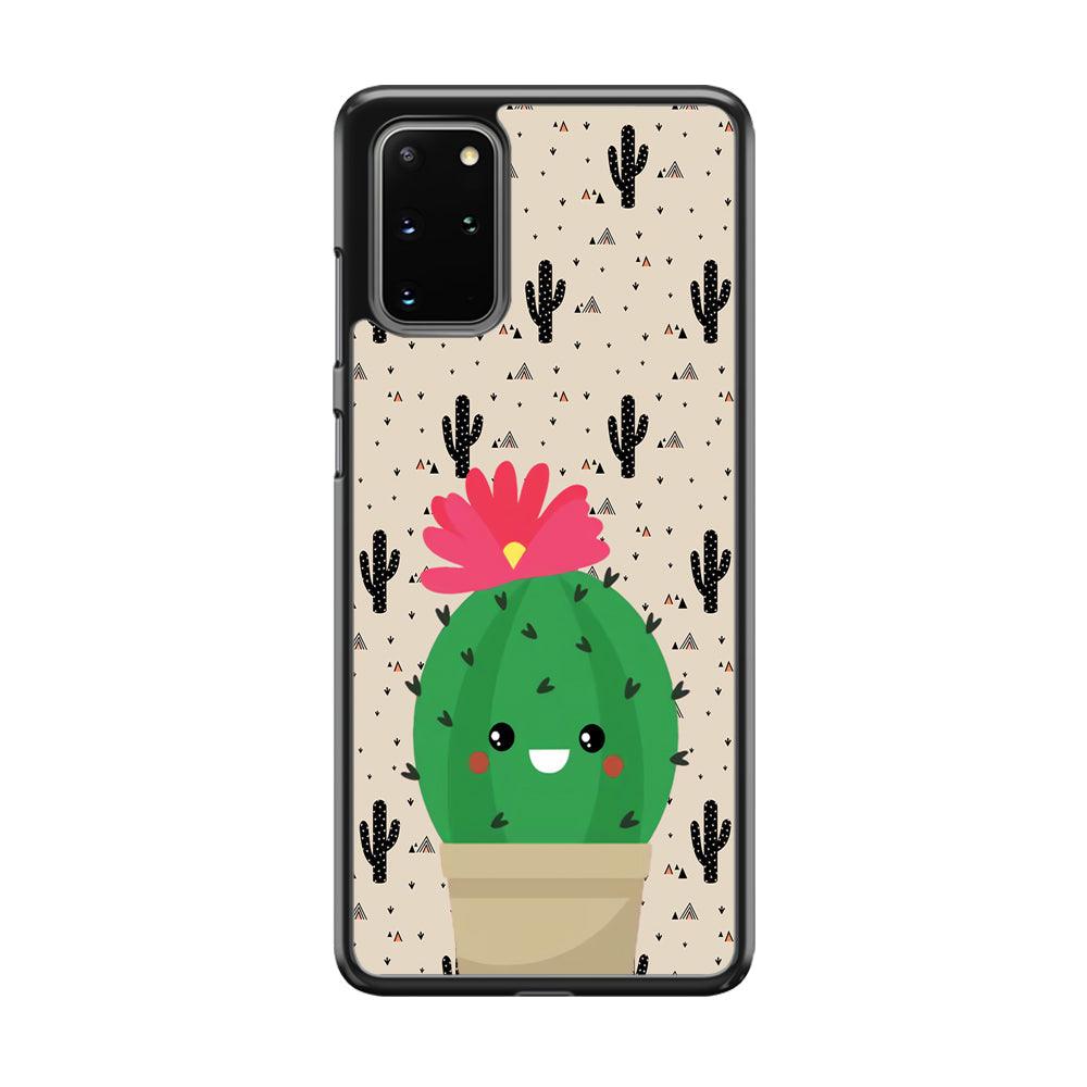 Cactus Tiny Pot Samsung Galaxy S20 Plus Case-Rubber Black (2D Case)-Oxvistore