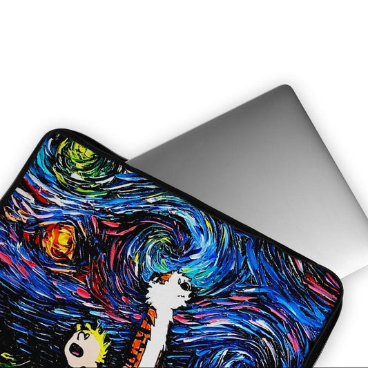 Calvin and Hobbes Starry Night Laptop Sleeve Protective Cover-Oxvistore