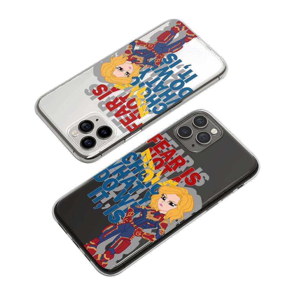 Captain Marvel Fear is Not Choice Clear Soft Case-Oxvistore