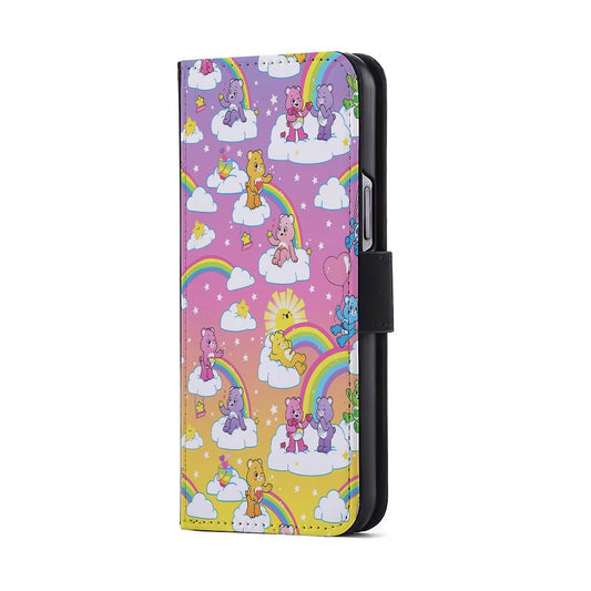 Care Bear Rainbow Pastel Trippy Flip Wallet Phone Case-Oxvistore
