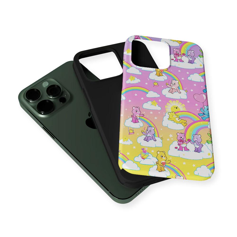 Care Bear Rainbow Pastel Trippy 2 in 1 Tough Phone Case-Oxvistore