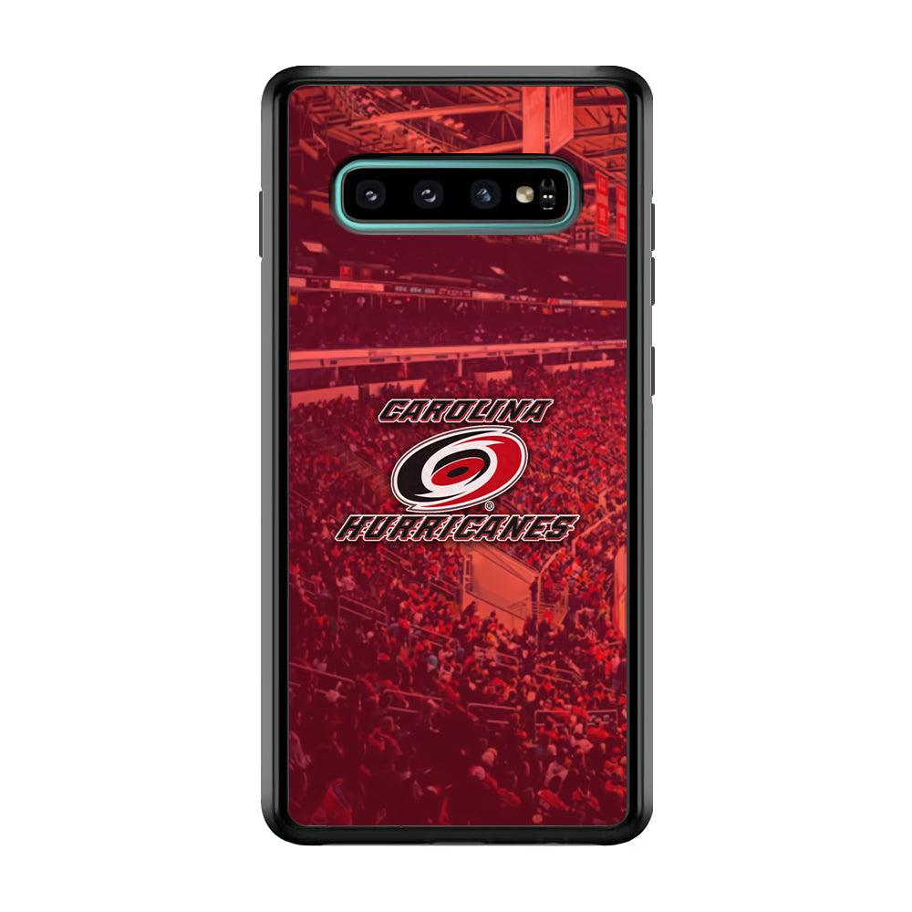 Carolina Hurricanes Fans on Duty Samsung Galaxy S10 Plus Case-Rubber Black (2D Case)-Oxvistore