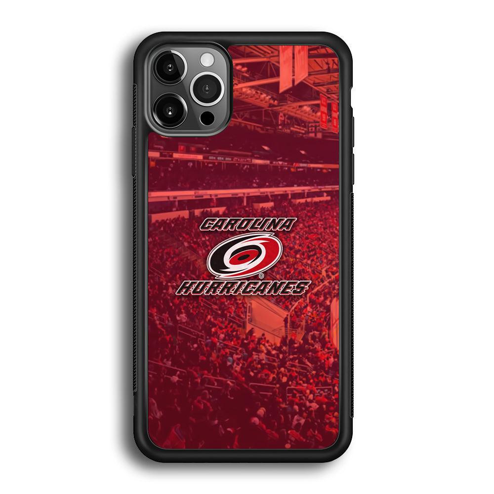 Carolina Hurricanes Fans on Duty iPhone 12 Pro Case-Rubber Black (2D Case)-Oxvistore