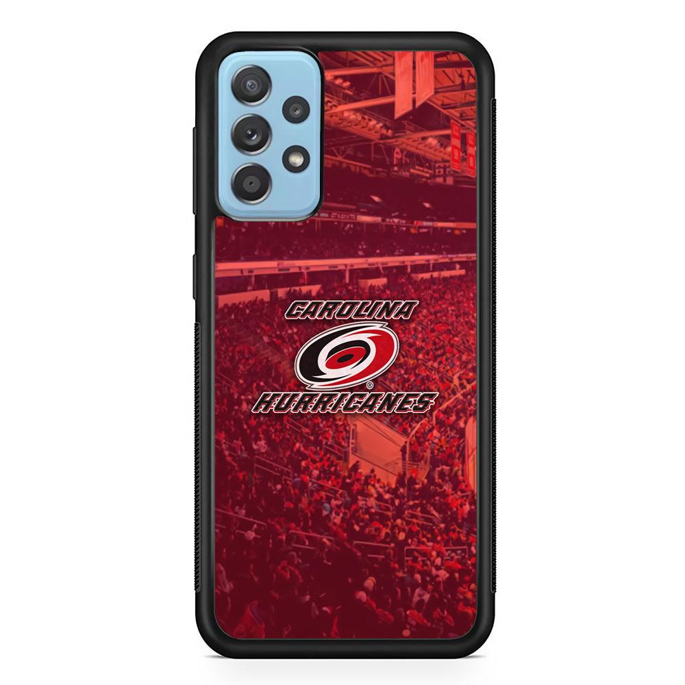 Carolina Hurricanes Fans on Duty Samsung Galaxy A52 Case-Rubber Black (2D Case)-Oxvistore