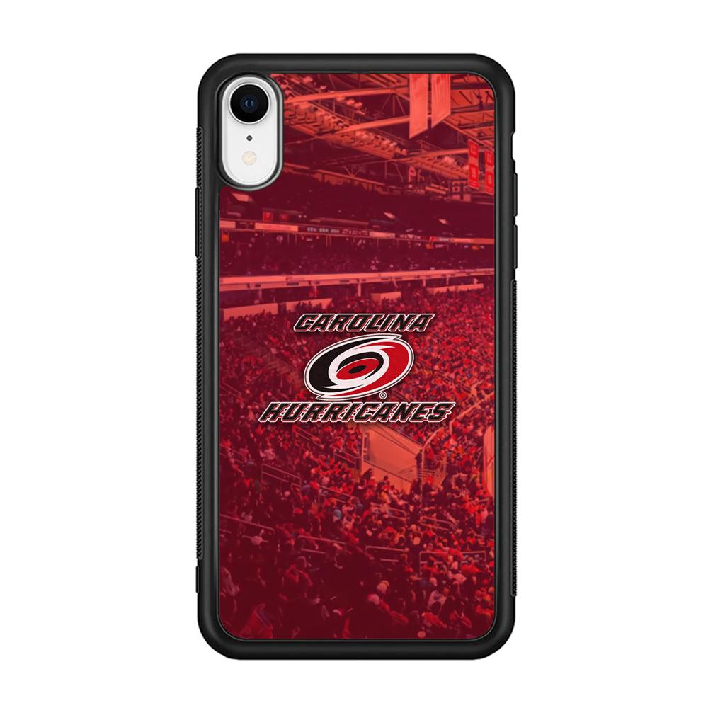 Carolina Hurricanes Fans on Duty iPhone XR Case-Rubber Black (2D Case)-Oxvistore