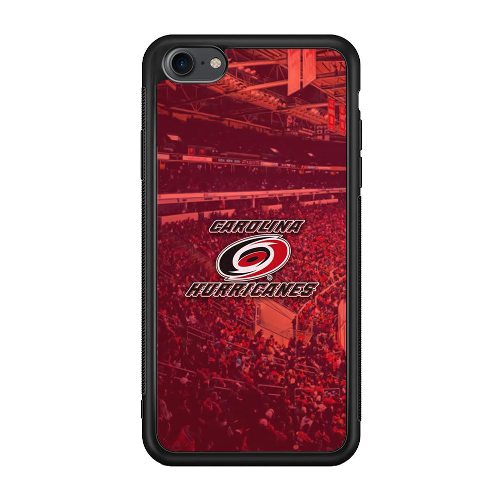 Carolina Hurricanes Fans on Duty iPhone 8 Case-Rubber Black (2D Case)-Oxvistore