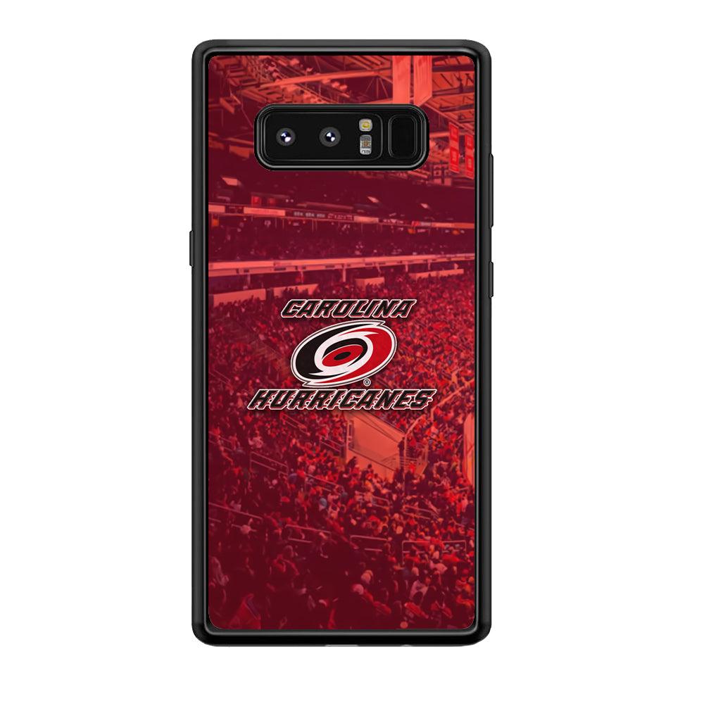 Carolina Hurricanes Fans on Duty Samsung Galaxy Note 8 Case-Rubber Black (2D Case)-Oxvistore